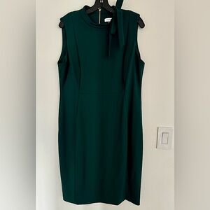 Elegant Calvin Klein: Sleeveless Bow Sheath Dress (size 16)